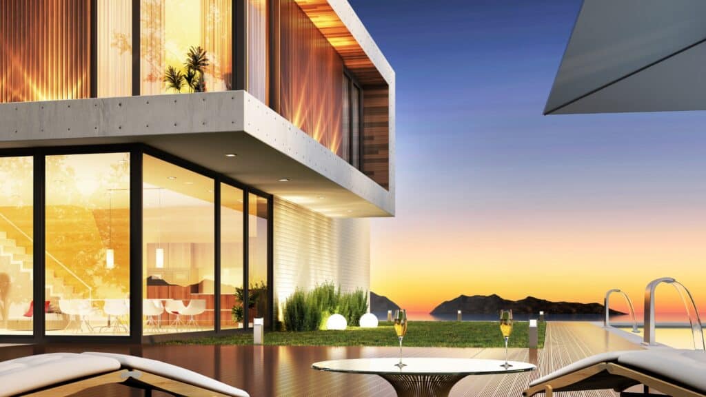 Descripción: Una casa moderna con servicios adicionales.