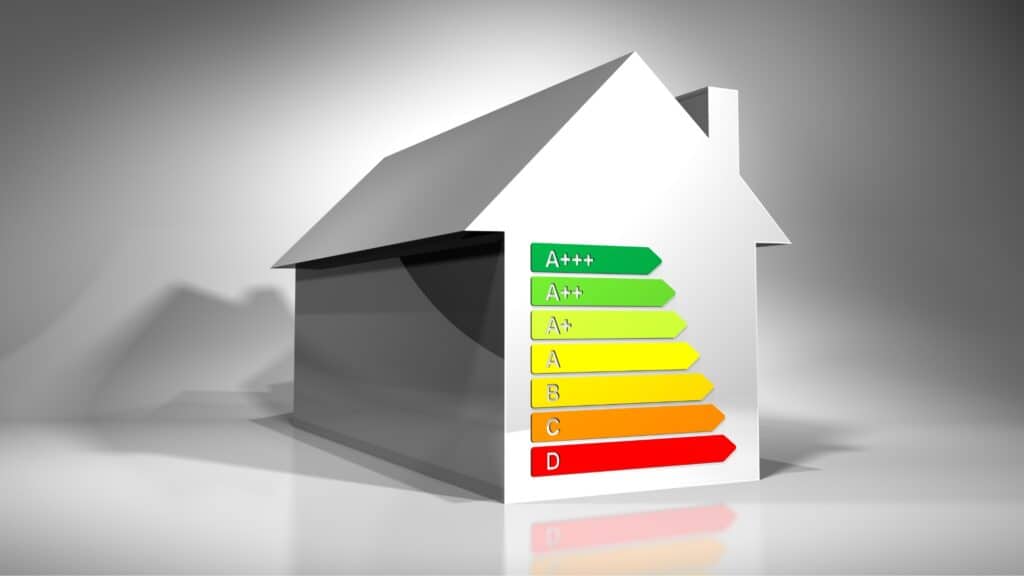 Una vivienda con calificación energética y servicios en la misma.